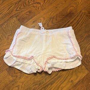 Ralph Lauren polo linen white shorts with pink trim